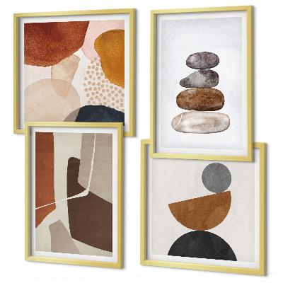 Set of 4 wall art pieces Abstract painting decorations