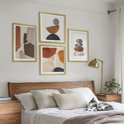 Set of 4 wall art pieces Abstract painting decorations
