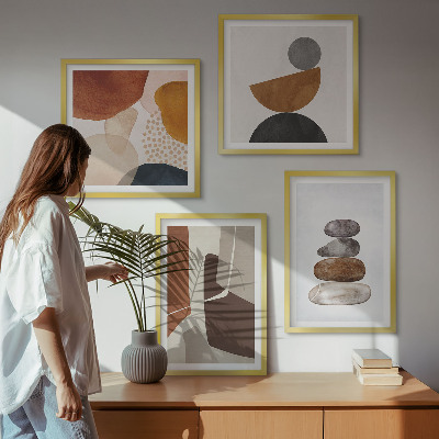 Set of 4 wall art pieces Abstract painting decorations