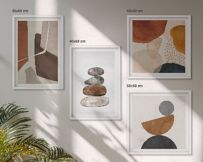 Set of 4 wall art pieces Abstract painting decorations