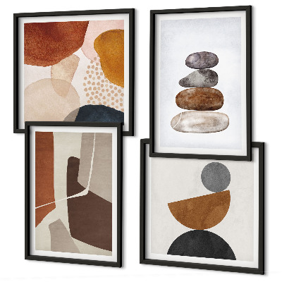 Set of 4 wall art pieces Abstract painting decorations