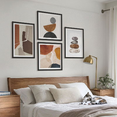 Set of 4 wall art pieces Abstract painting decorations