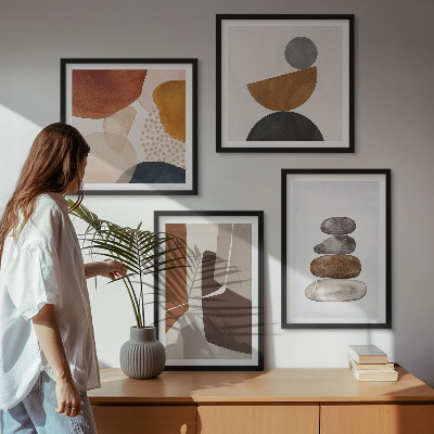 Set of 4 wall art pieces Abstract painting decorations