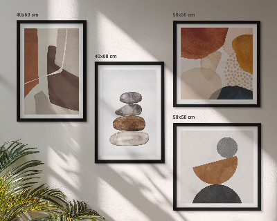Set of 4 wall art pieces Abstract painting decorations