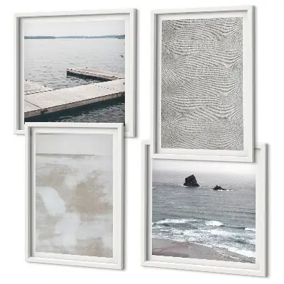 Multi-piece wall decor set with abstract modern textures