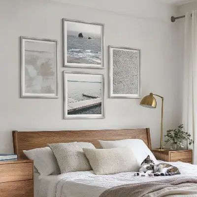 Multi-piece wall decor set with abstract modern textures