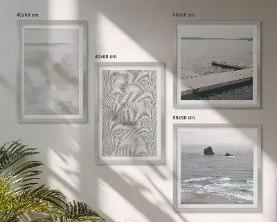 Multi-piece wall decor set with abstract modern textures