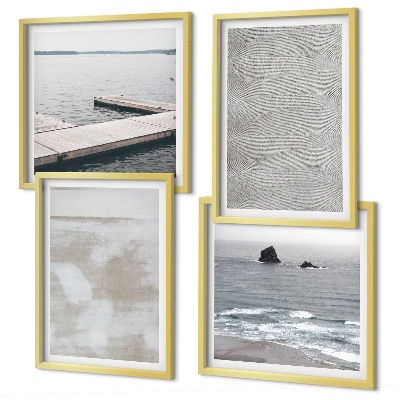 Multi-piece wall decor set Abstract design modern textures