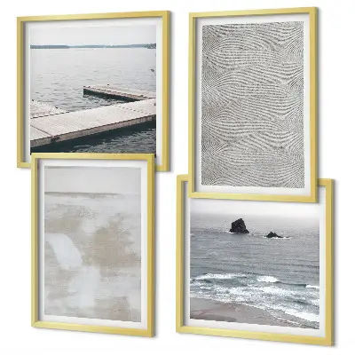 Multi-piece wall decor set with abstract modern textures