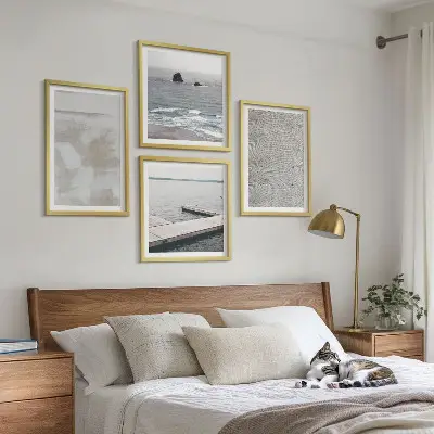 Multi-piece wall decor set with abstract modern textures