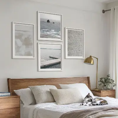 Multi-piece wall decor set with abstract modern textures
