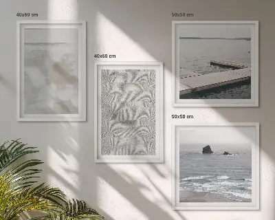 Multi-piece wall decor set with abstract modern textures