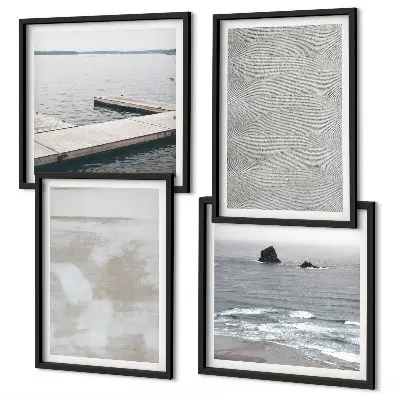 Multi-piece wall decor set with abstract modern textures