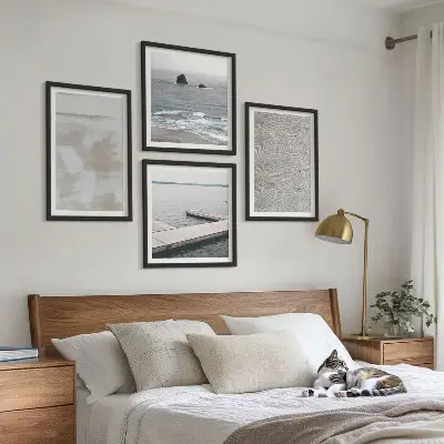 Multi-piece wall decor set with abstract modern textures
