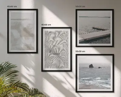 Multi-piece wall decor set with abstract modern textures