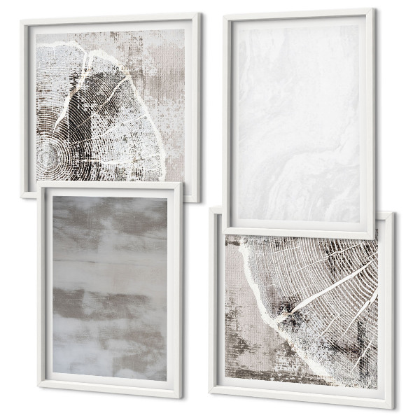 Wall art set Abstract modern shapes