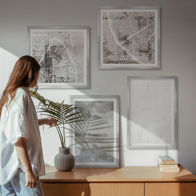 Wall art set Abstract modern shapes