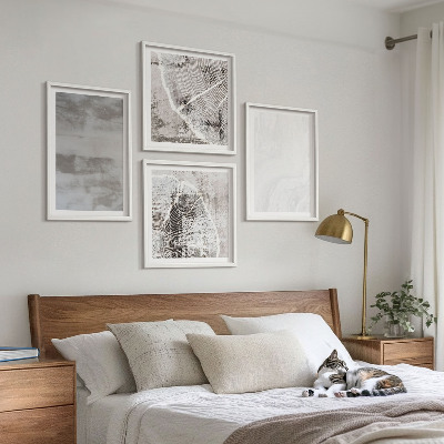Wall art set Abstract modern shapes
