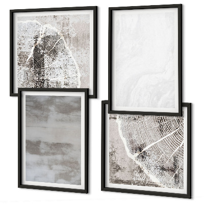 Wall art set Abstract modern shapes