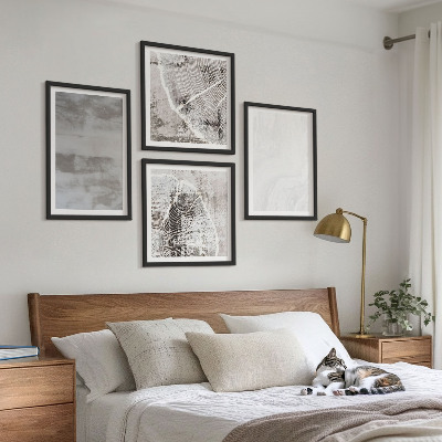 Wall art set Abstract modern shapes