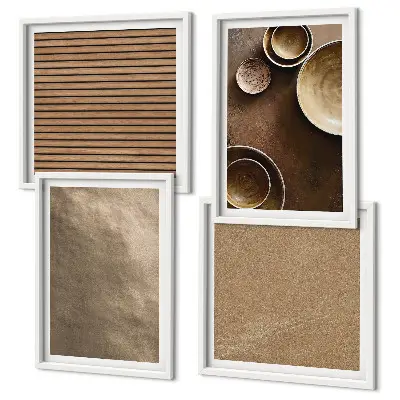 Modern stone structures wall art set of 4 pieces