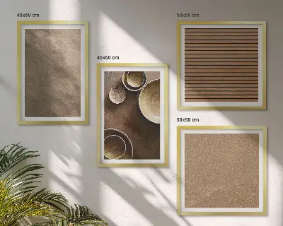 Modern stone structures wall art set of 4 pieces