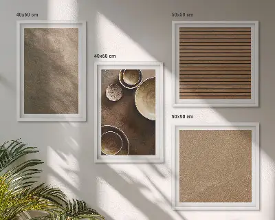 Modern stone structures wall art set of 4 pieces