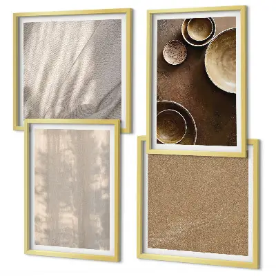 Multi-piece wall decor set minimalist structures and textures design