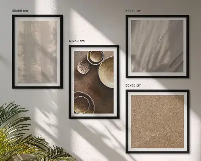 Multi-piece wall decor set minimalist structures and textures design