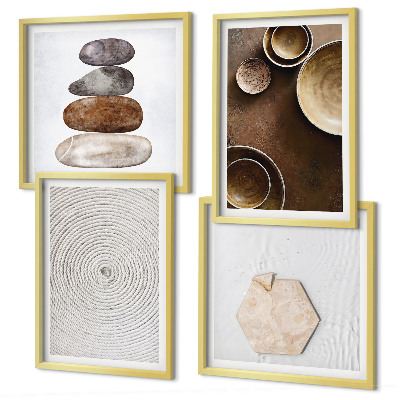 Wall art set Textures in modern art