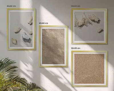 Beach stones natural structures wall art set of 4 pieces