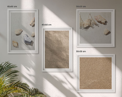 Set of 4 wall art pieces Beach stones natural structures