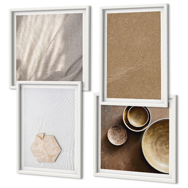 Multi-piece wall decor set Minimalist warm textures