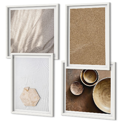 Multi-piece wall decor set Minimalist warm textures