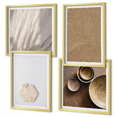 Multi-piece wall decor set Minimalist warm textures