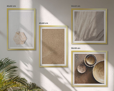 Multi-piece wall decor set Minimalist warm textures