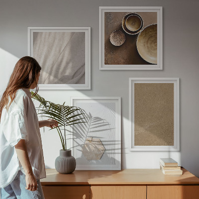Multi-piece wall decor set Minimalist warm textures