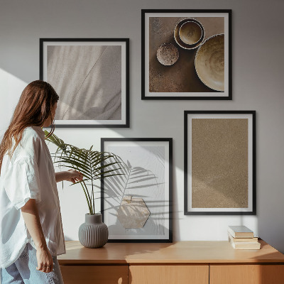 Multi-piece wall decor set Minimalist warm textures