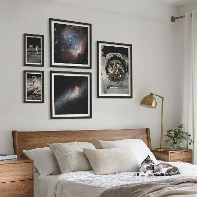 Framed photo set Astronauts landing on the Moon