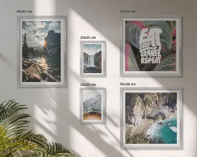 Mountain waterfall landscape wall art set of 5 pieces