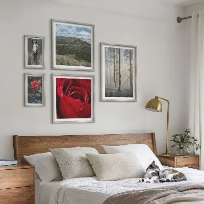 Framed photo set Nature flowers different styles