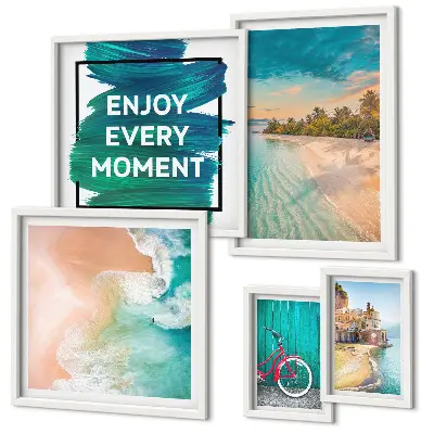 Set of 5 wall art pieces Holiday atmosphere