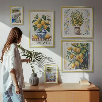 Gallery wall Mediterranean-style citrus