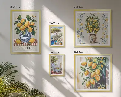 Gallery wall Mediterranean-style citrus