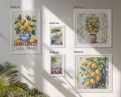 Gallery wall Mediterranean-style citrus
