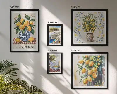 Gallery wall Mediterranean-style citrus