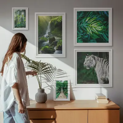Framed photo set Tropical nature landscapes