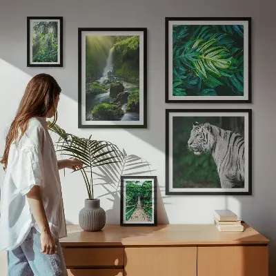 Framed photo set Tropical nature landscapes