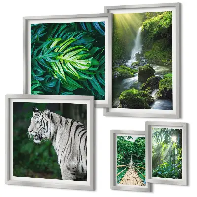 Framed photo set Tropical nature landscapes