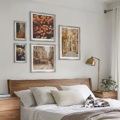 Charming streets of flavors wall art set of 5 pieces